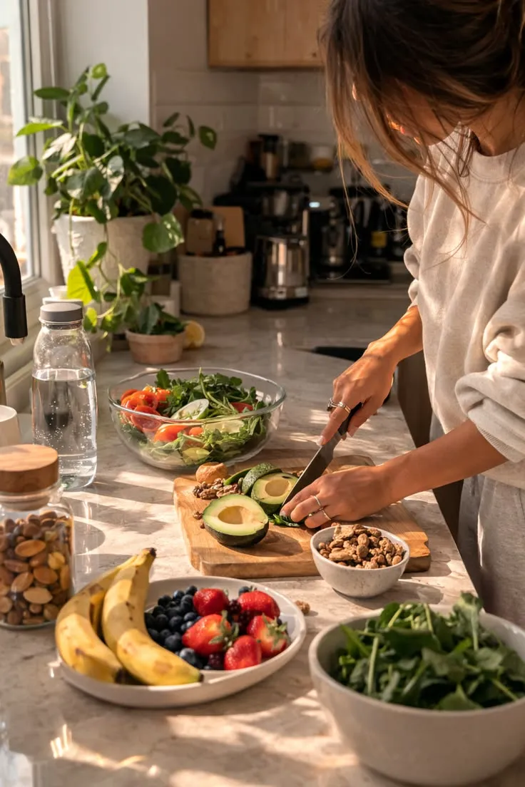 Simple daily meal routine on a kitchen counter