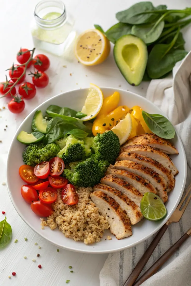 Warm home kitchen with prepared whole foods